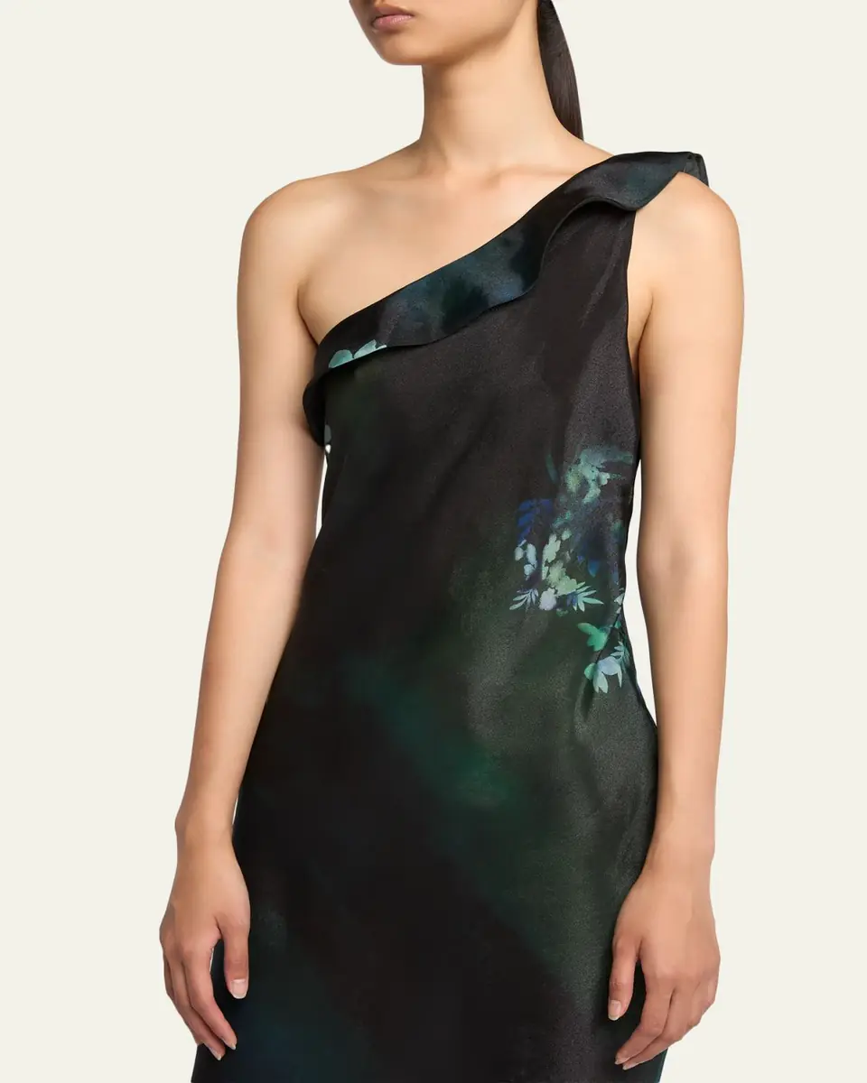 Giorgio Armani One-Shoulder Floral Silk Maxi Slip Dress | Thumbnail 5 Giorgio Armani One-Shoulder Floral Silk Maxi Slip Dress | Thumbnail 5