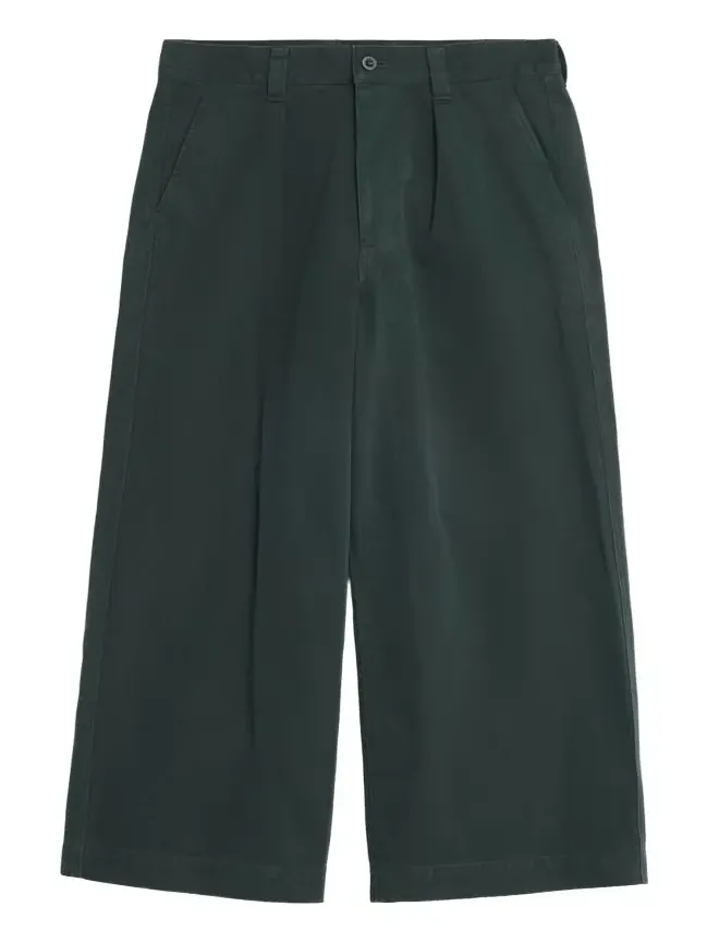 Homme Plissé Issey Miyake Men's Cotton Double-Pleated Wide Leg Trousers