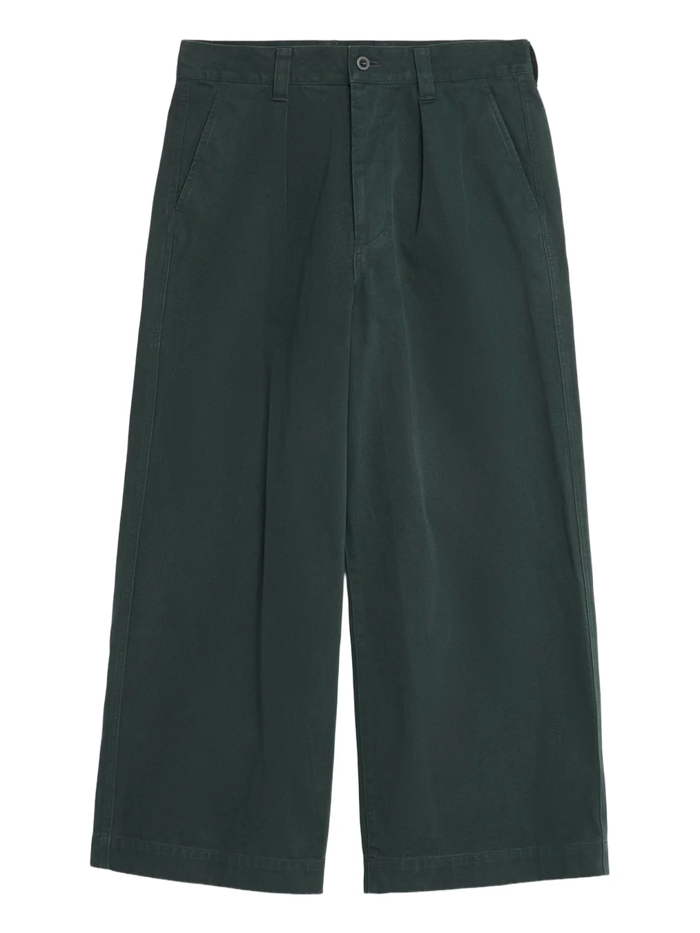 Men's Cotton Double-Pleated Wide Leg Trousers Men's Cotton Double-Pleated Wide Leg Trousers