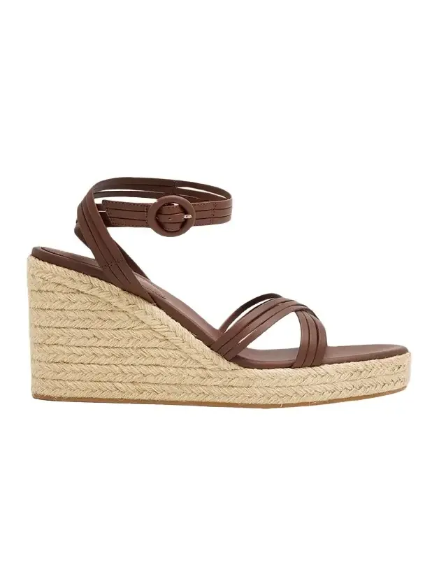 Gianvito Rossi 70mm Strappy Leather Espadrille Platform Sandals