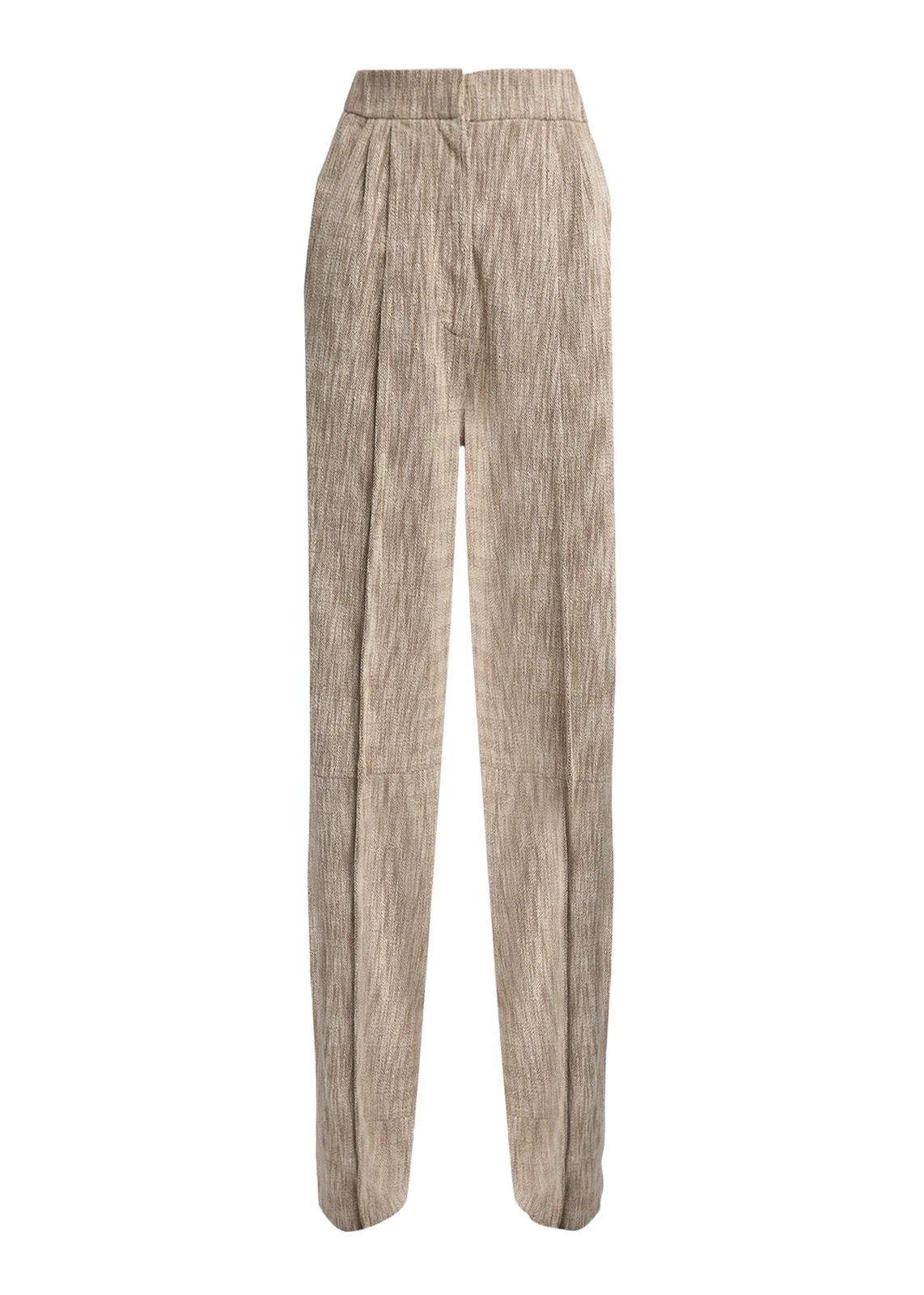 Giorgio Armani Pleated Cotton Jacquard Tapered-Leg Trousers