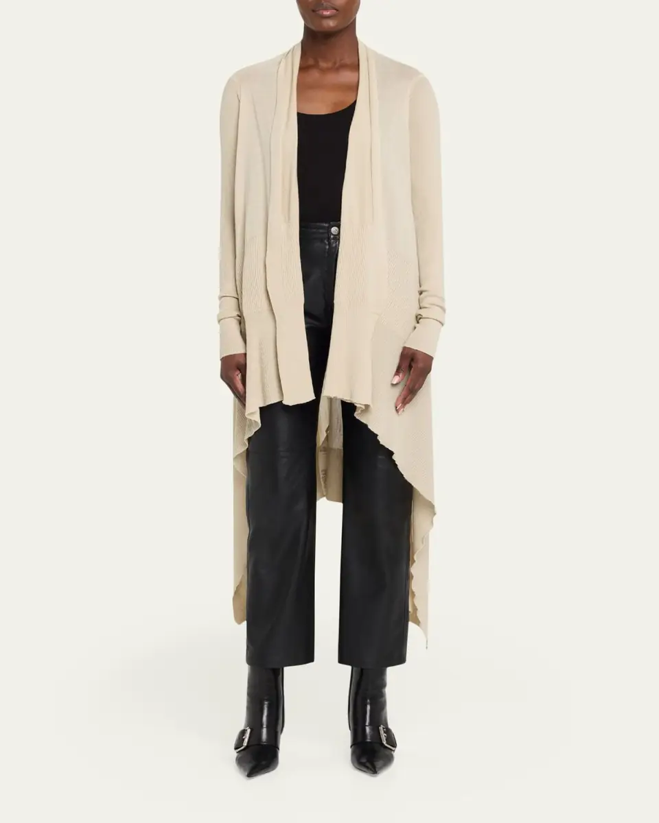 Rick Owens Wool Rib Wrap Cardigan | Thumbnail 2