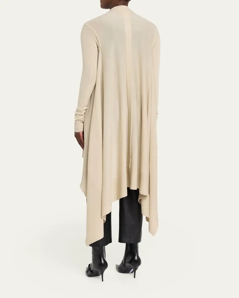 Rick Owens Wool Rib Wrap Cardigan | Thumbnail 3