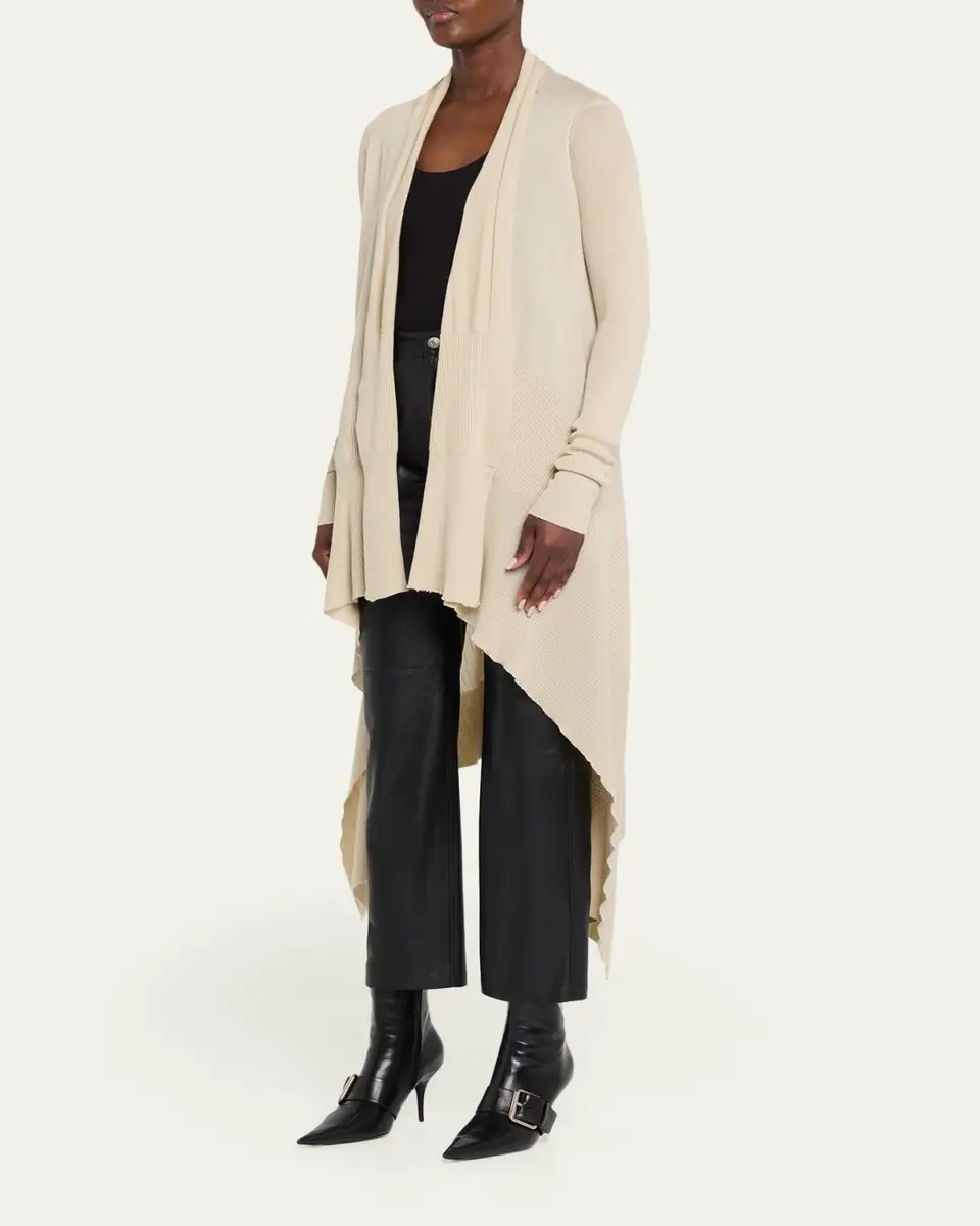 Rick Owens Wool Rib Wrap Cardigan | Thumbnail 4