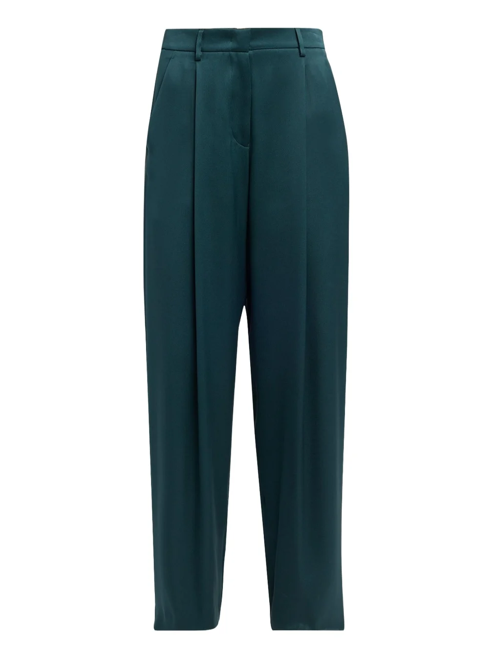 Pleated Silk Straight-Leg Trousers Pleated Silk Straight-Leg Trousers