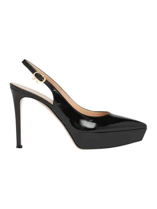 85mm Dasha Patent Leather Platform Slingback Pumps 85mm Dasha Patent Leather Platform Slingback Pumps