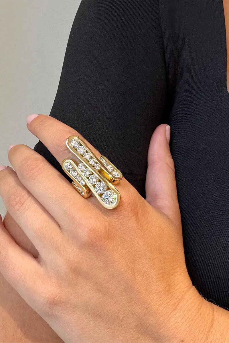 Melissa Kaye Diamond Large Daphne Joy Ring | Thumbnail 3