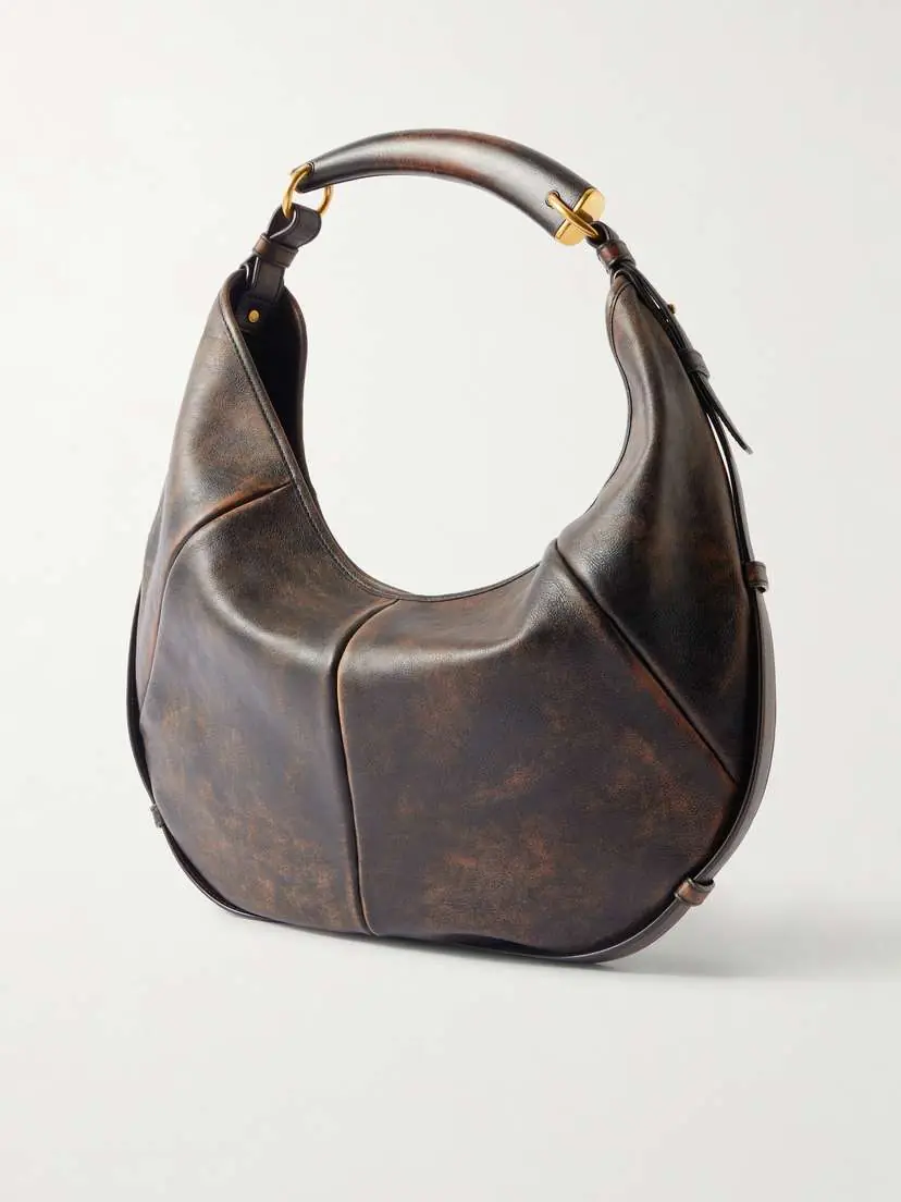Saint Laurent Mombasa Paneled Leather Shoulder Bag | Thumbnail 4 Saint Laurent Mombasa Paneled Leather Shoulder Bag | Thumbnail 4