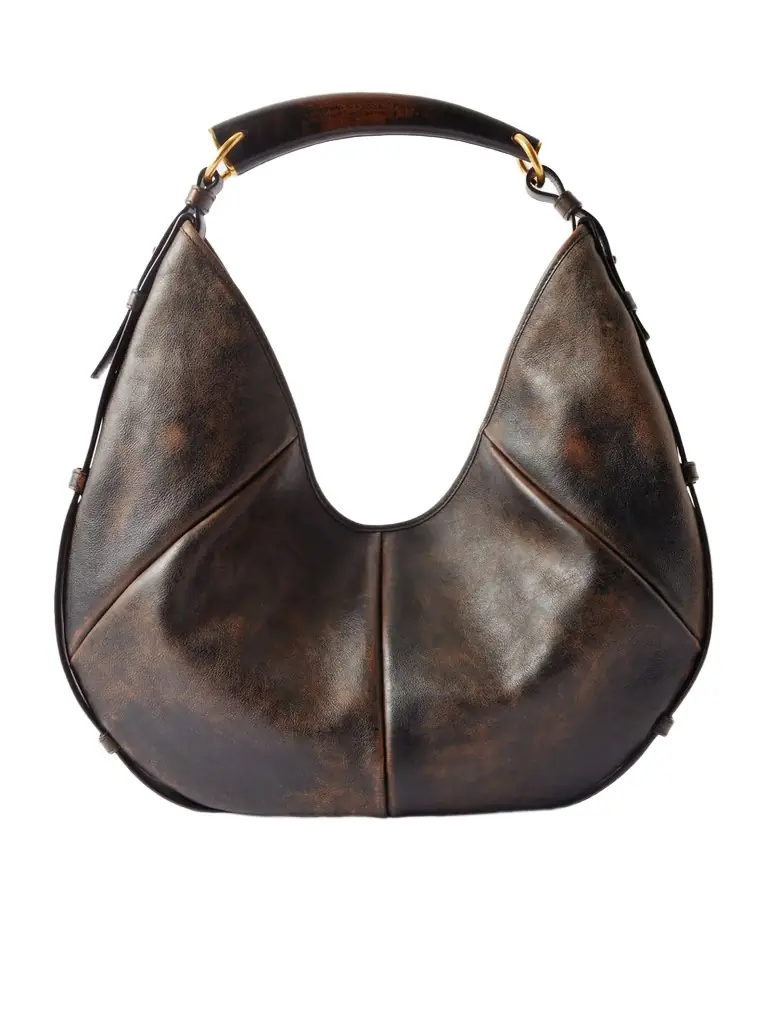 Saint Laurent Mombasa Paneled Leather Shoulder Bag | Image 1 Saint Laurent Mombasa Paneled Leather Shoulder Bag | Image 1