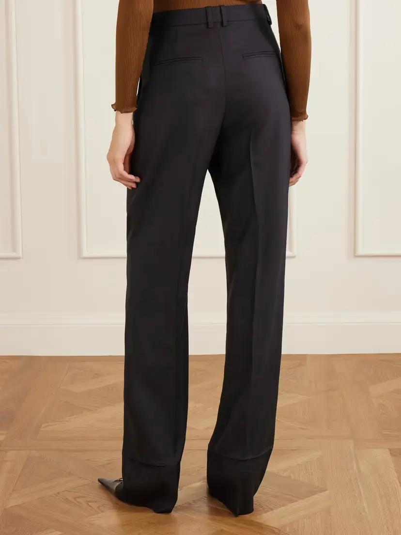 Saint Laurent Pleated Wool Straight-leg Pants | Thumbnail 3 Saint Laurent Pleated Wool Straight-leg Pants | Thumbnail 3
