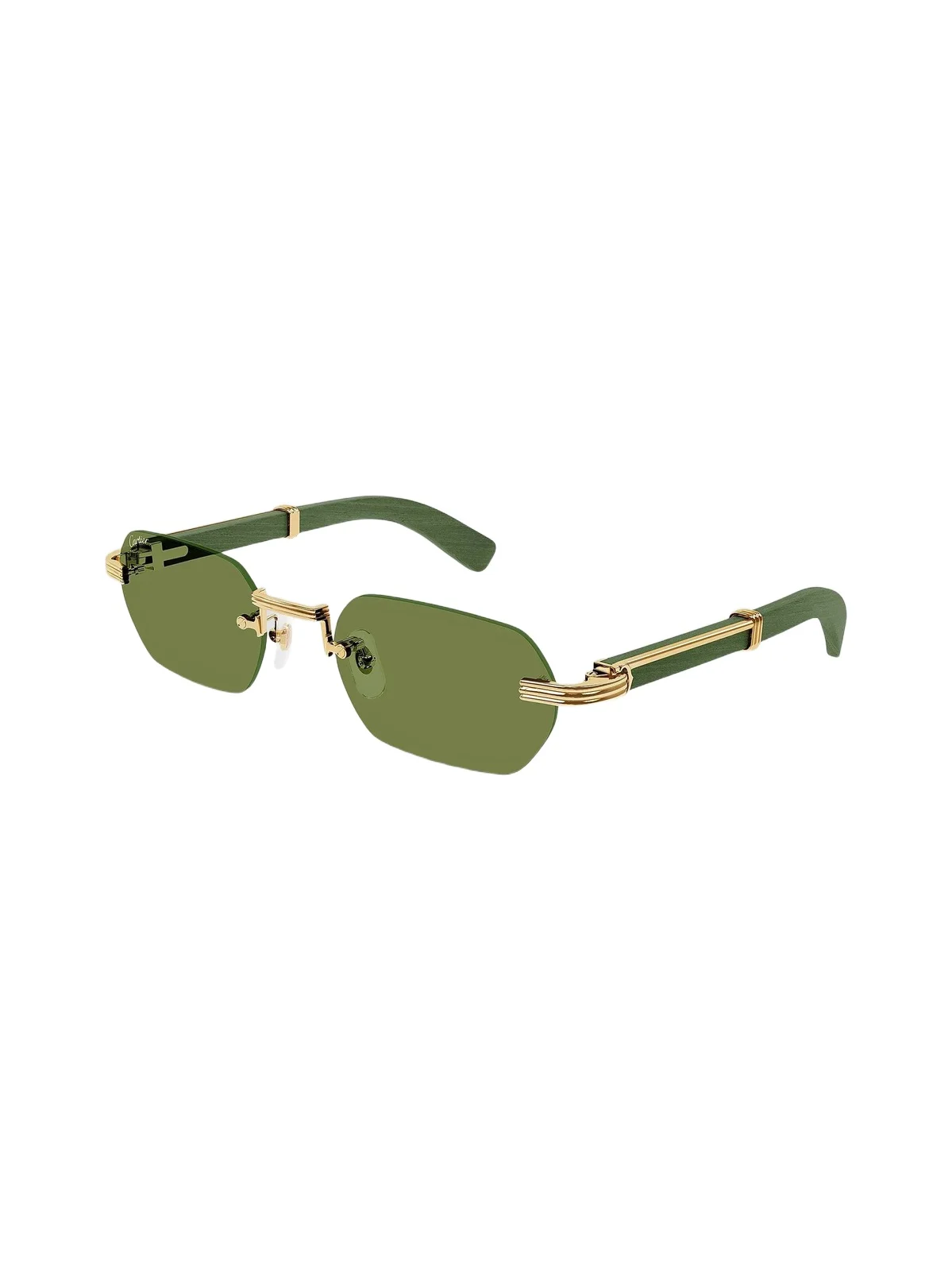 Men's Première De 54MM 24K-Gold-Plated Rimless Rectangular Sunglasses