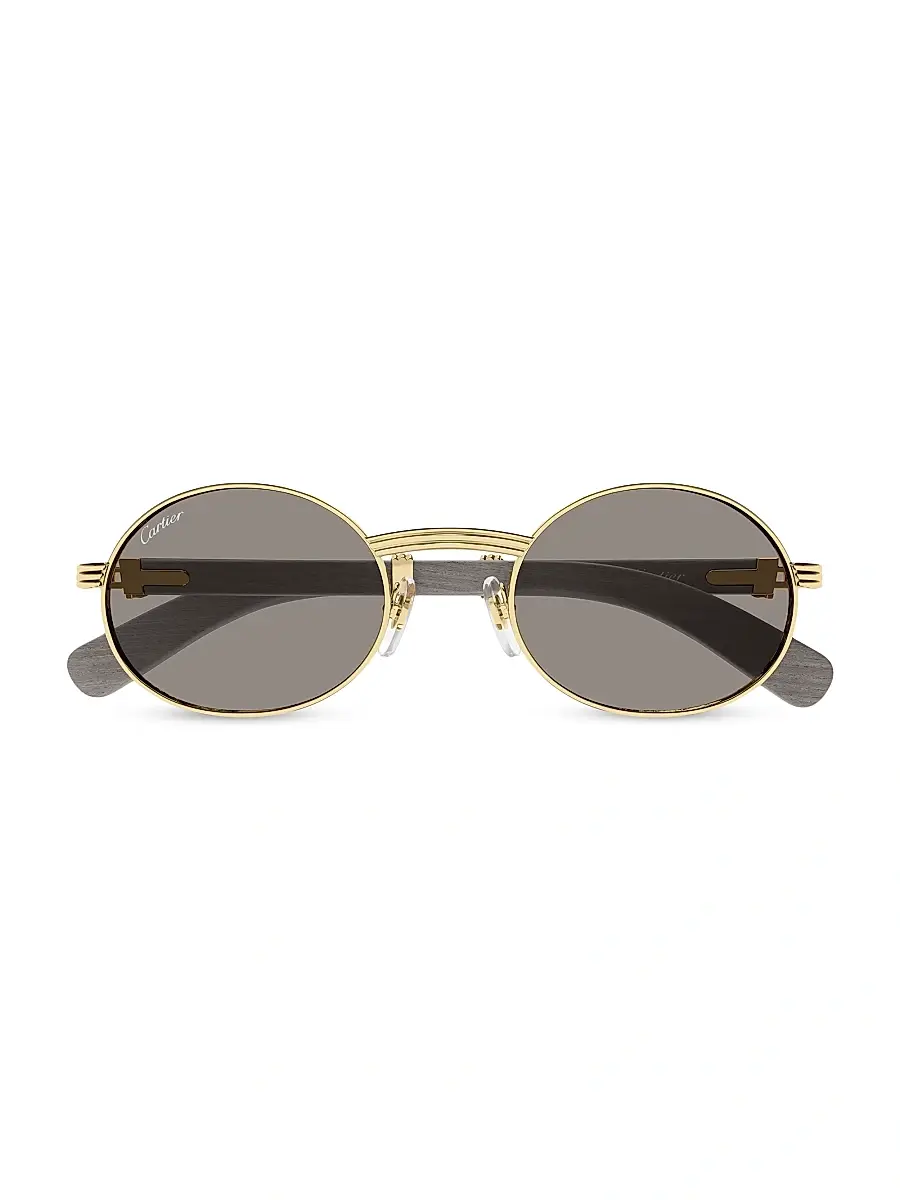 Cartier Men's Première de 53MM 24K-Gold-Plated Oval Sunglasses | Thumbnail 2 Cartier Men's Première de 53MM 24K-Gold-Plated Oval Sunglasses | Thumbnail 2