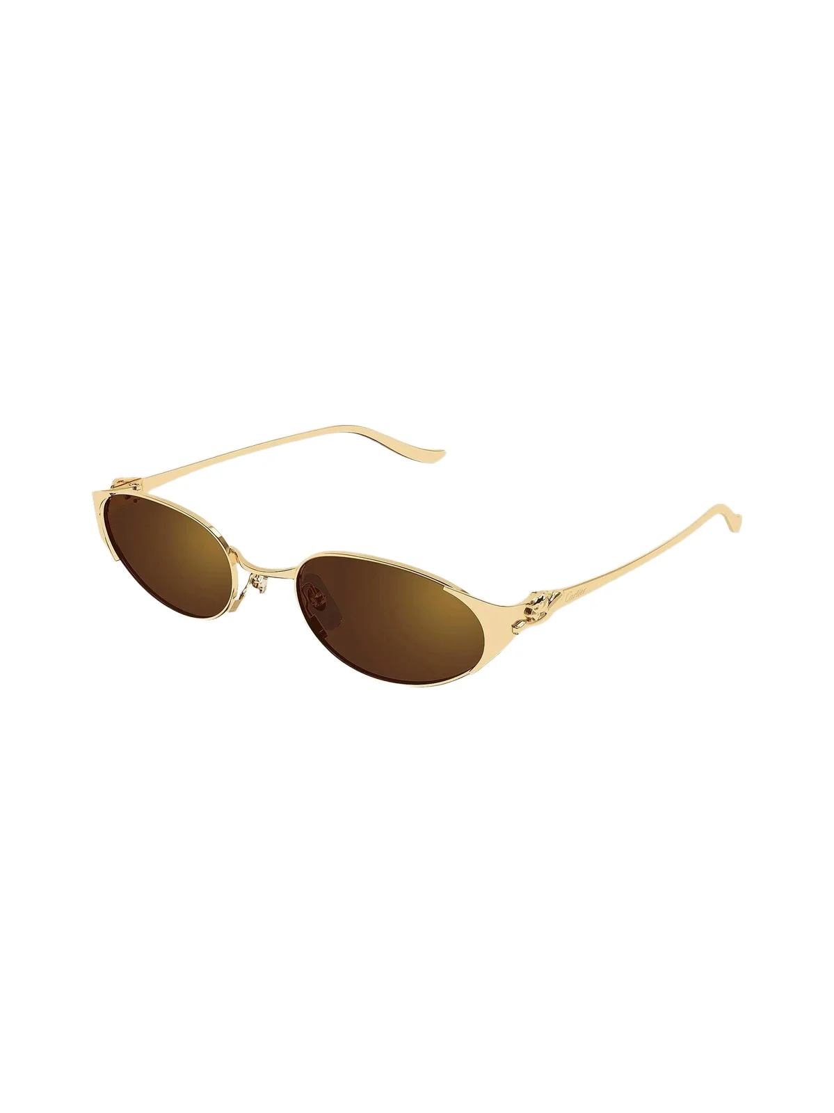 Cartier Women's Panthère Classic 53MM 24K-Gold-Plated Oval Sunglasses