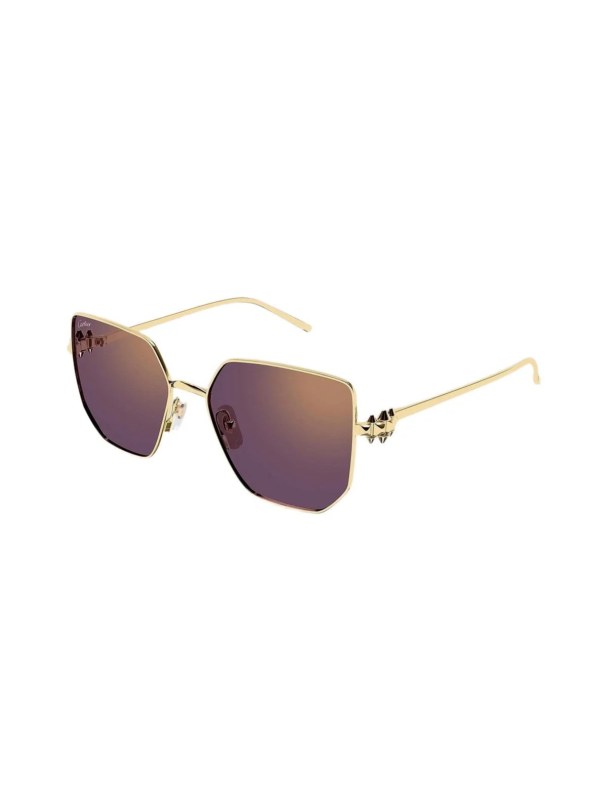 Cartier Women's Clash De 56MM 24K-Gold-Plated Geometric Sunglasses