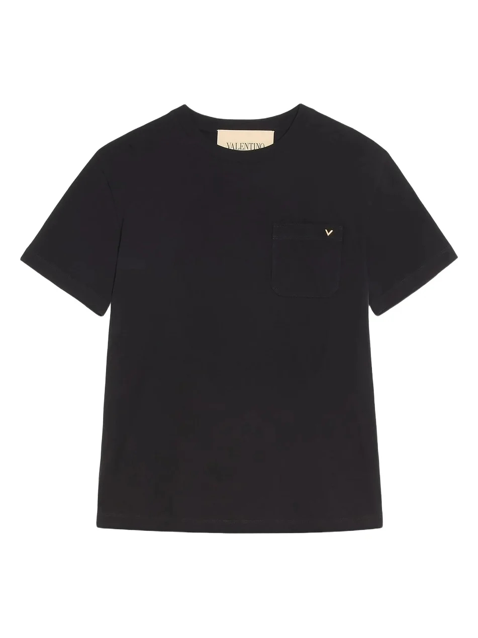 Men's Cotton T-Shirt with VGold - Black