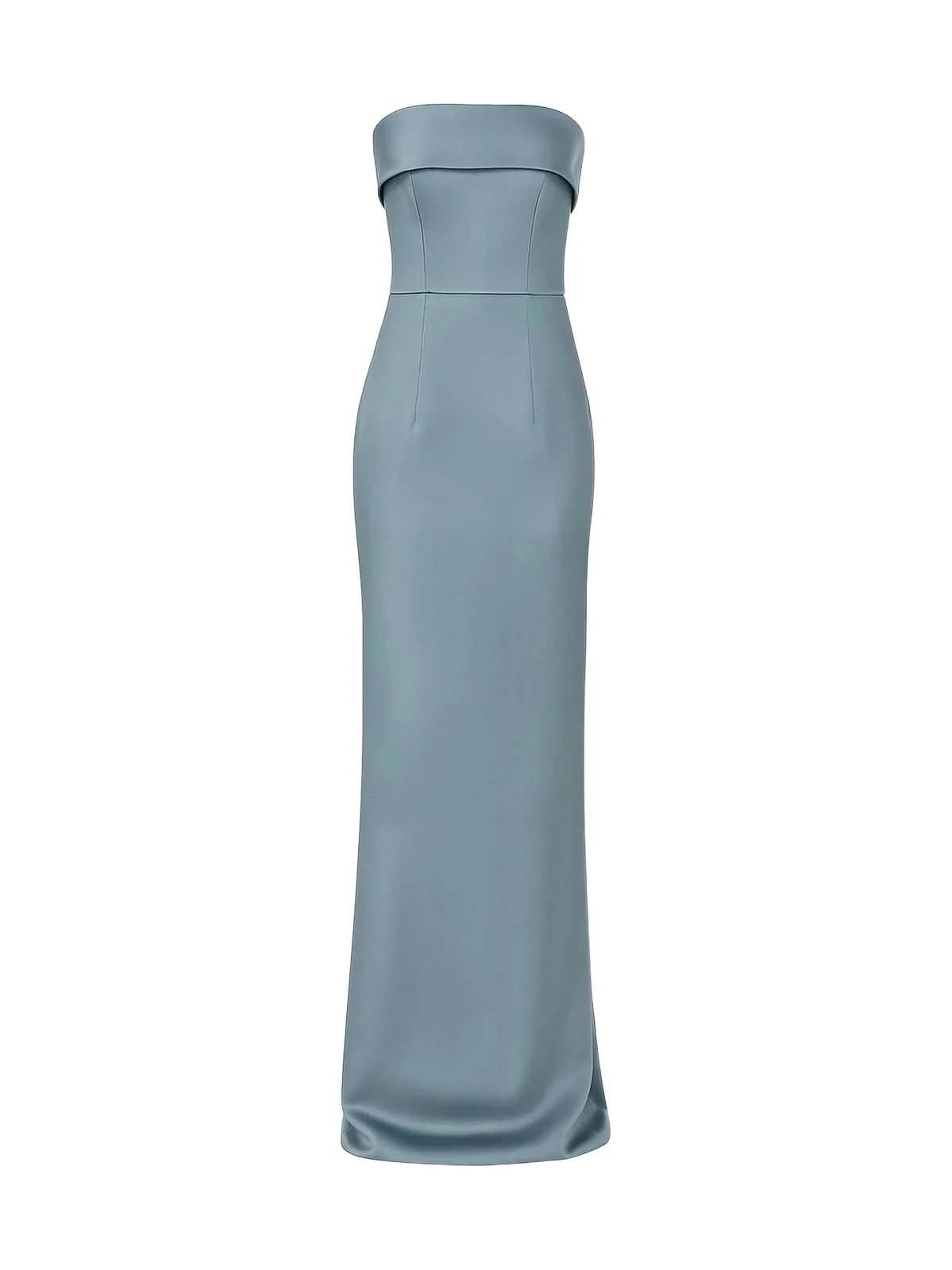 The New Arrivals Ilkyaz Ozel Women's Rhea Bosphorus Fog Satin Column Gown