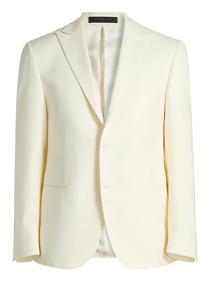 Men's Virgin Wool Jacquard Dinner Jacket Men's Virgin Wool Jacquard Dinner Jacket
