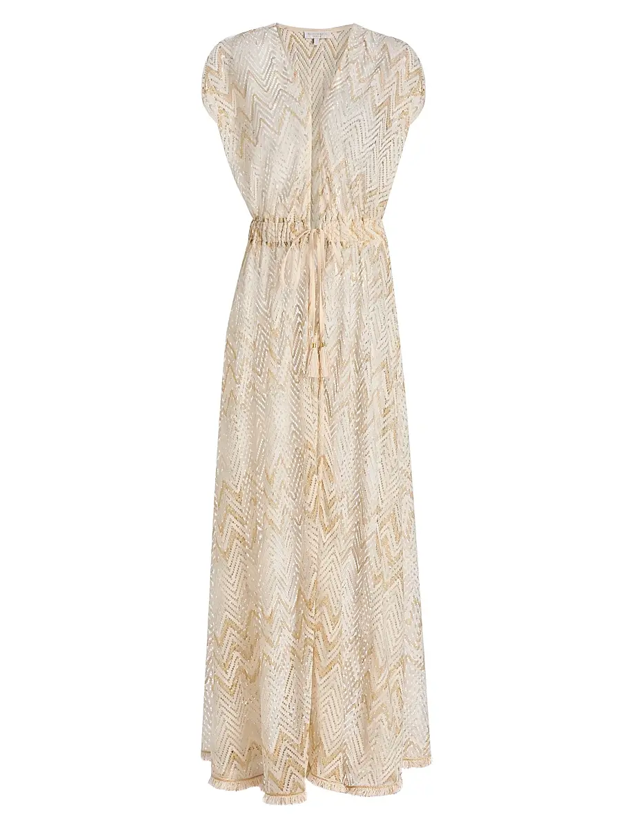 Ramy Brook Women's Katherine Chevron-Knit Cover-Up Maxi Dress | Image 1 Ramy Brook Women's Katherine Chevron-Knit Cover-Up Maxi Dress | Image 1