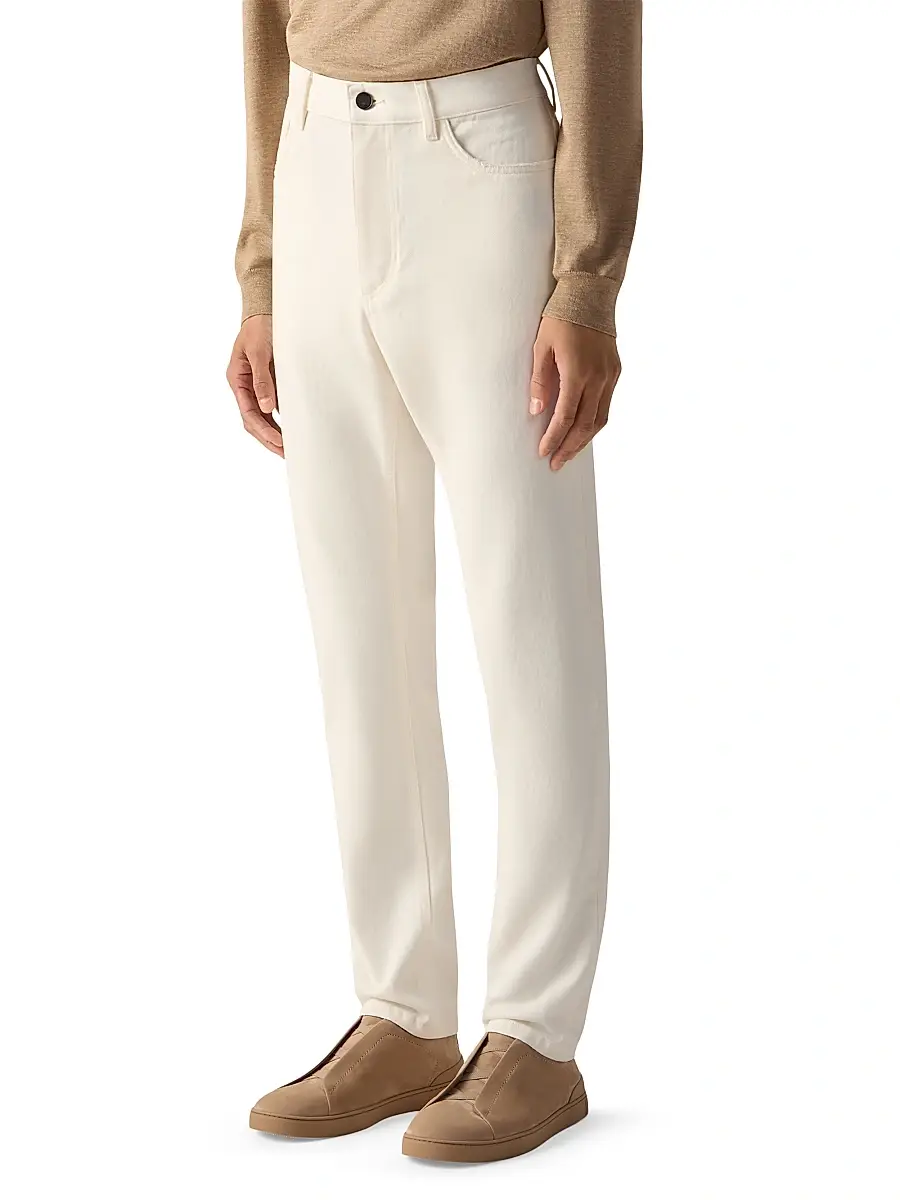 Zegna Men's Stone-Washed Cotton Roccia Jeans | Thumbnail 2