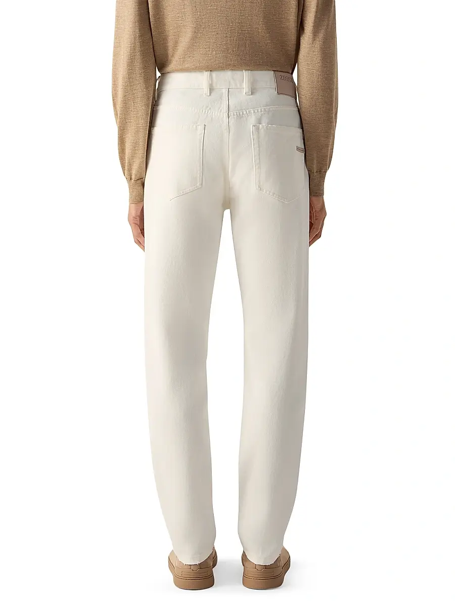 Zegna Men's Stone-Washed Cotton Roccia Jeans | Thumbnail 3