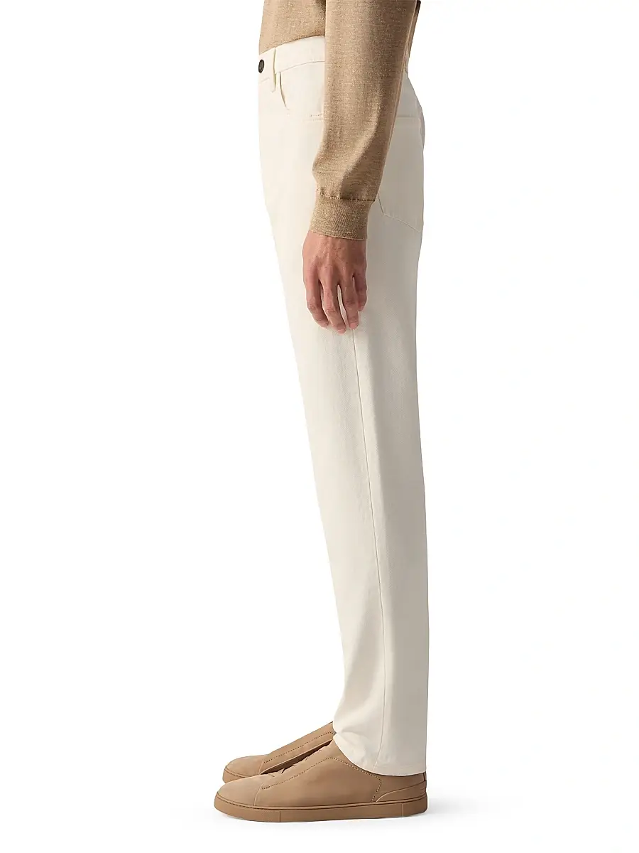 Zegna Men's Stone-Washed Cotton Roccia Jeans | Thumbnail 4