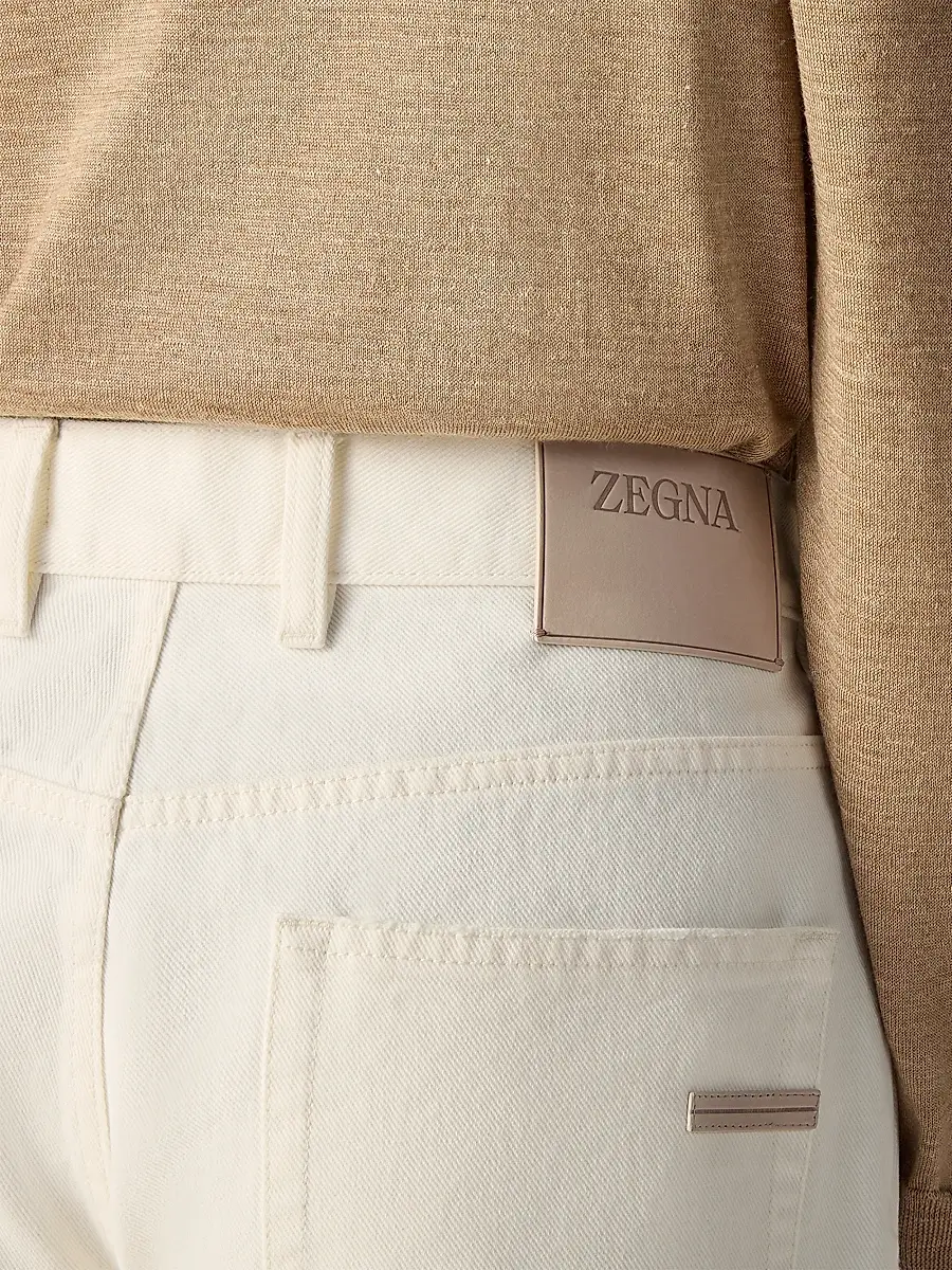 Zegna Men's Stone-Washed Cotton Roccia Jeans | Thumbnail 5