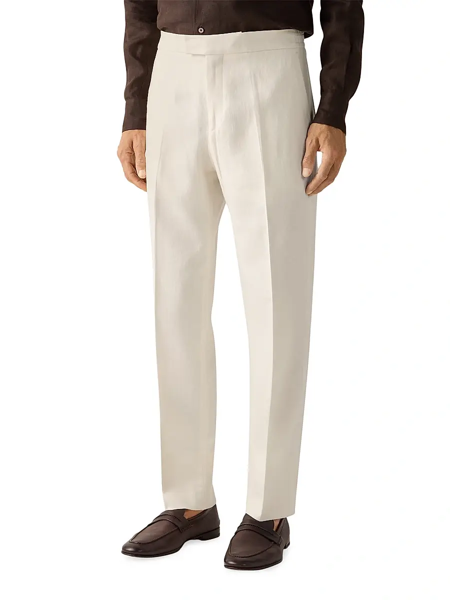 Zegna Men's Oasi Lino Pants | Thumbnail 2 Zegna Men's Oasi Lino Pants | Thumbnail 2