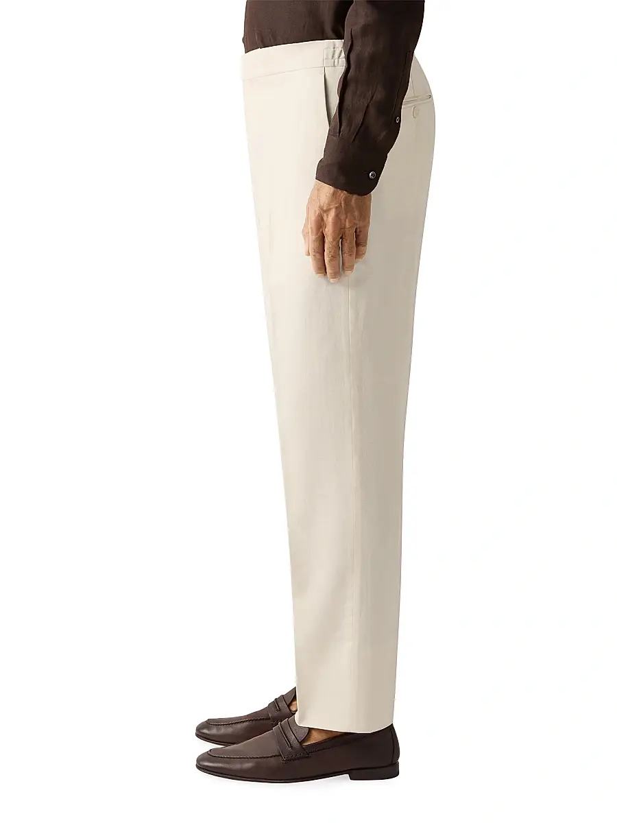 Zegna Men's Oasi Lino Pants | Thumbnail 3 Zegna Men's Oasi Lino Pants | Thumbnail 3
