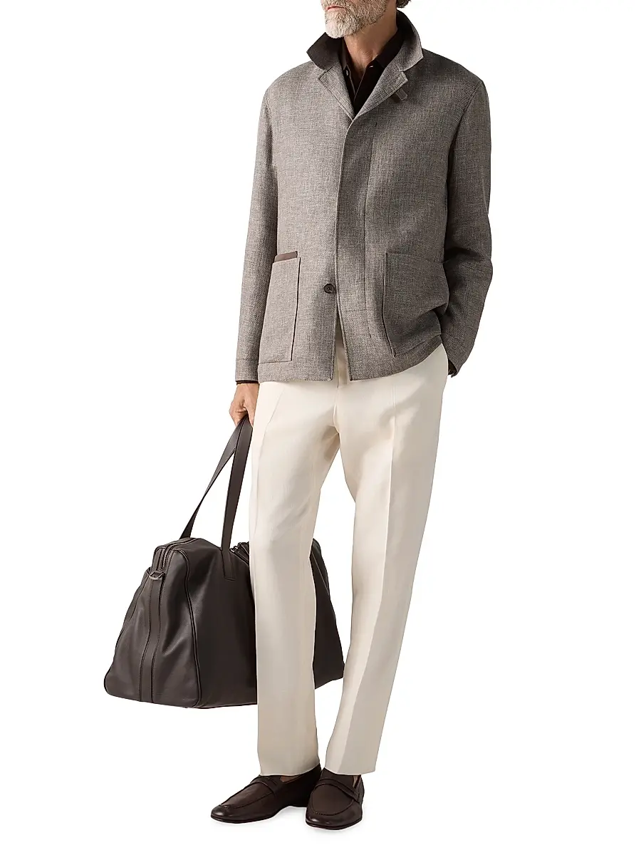 Zegna Men's Oasi Lino Pants | Thumbnail 6 Zegna Men's Oasi Lino Pants | Thumbnail 6