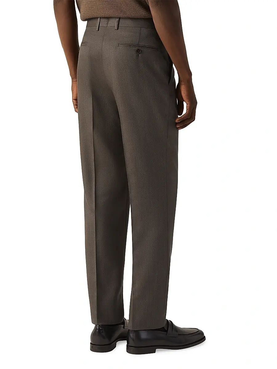 Zegna Men's 15milmil15 Wool and Silk Pants | Thumbnail 4 Zegna Men's 15milmil15 Wool and Silk Pants | Thumbnail 4