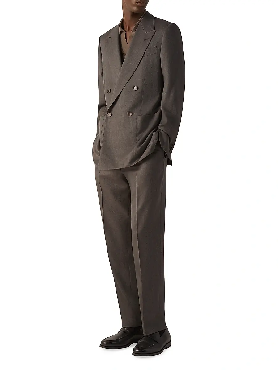 Zegna Men's 15milmil15 Wool and Silk Pants | Thumbnail 6 Zegna Men's 15milmil15 Wool and Silk Pants | Thumbnail 6