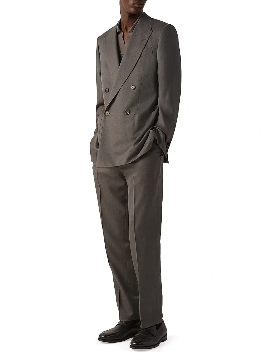 Zegna Men's Wool and Silk Jacket | Thumbnail 6 Zegna Men's Wool and Silk Jacket | Thumbnail 6