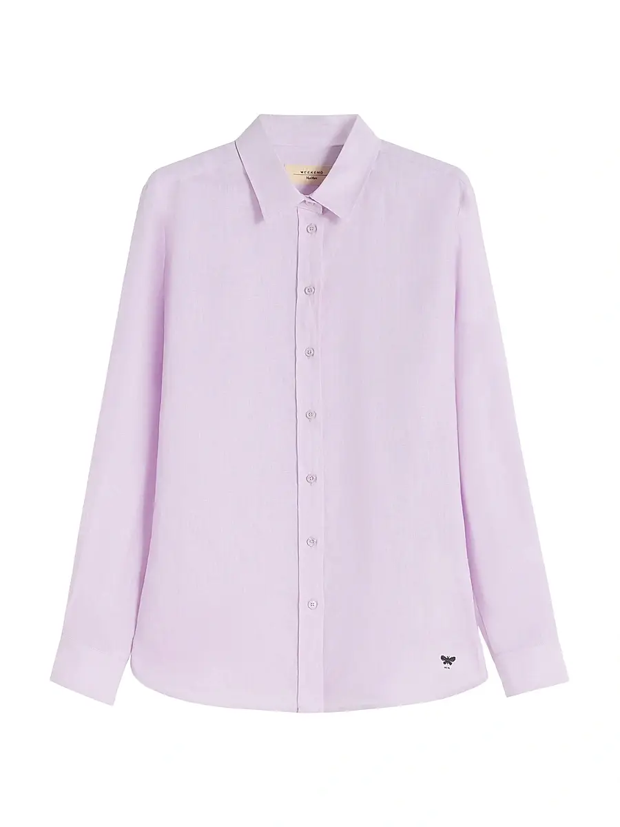 Women's Linen Fabric Shirt - Lilac Women's Linen Fabric Shirt - Lilac