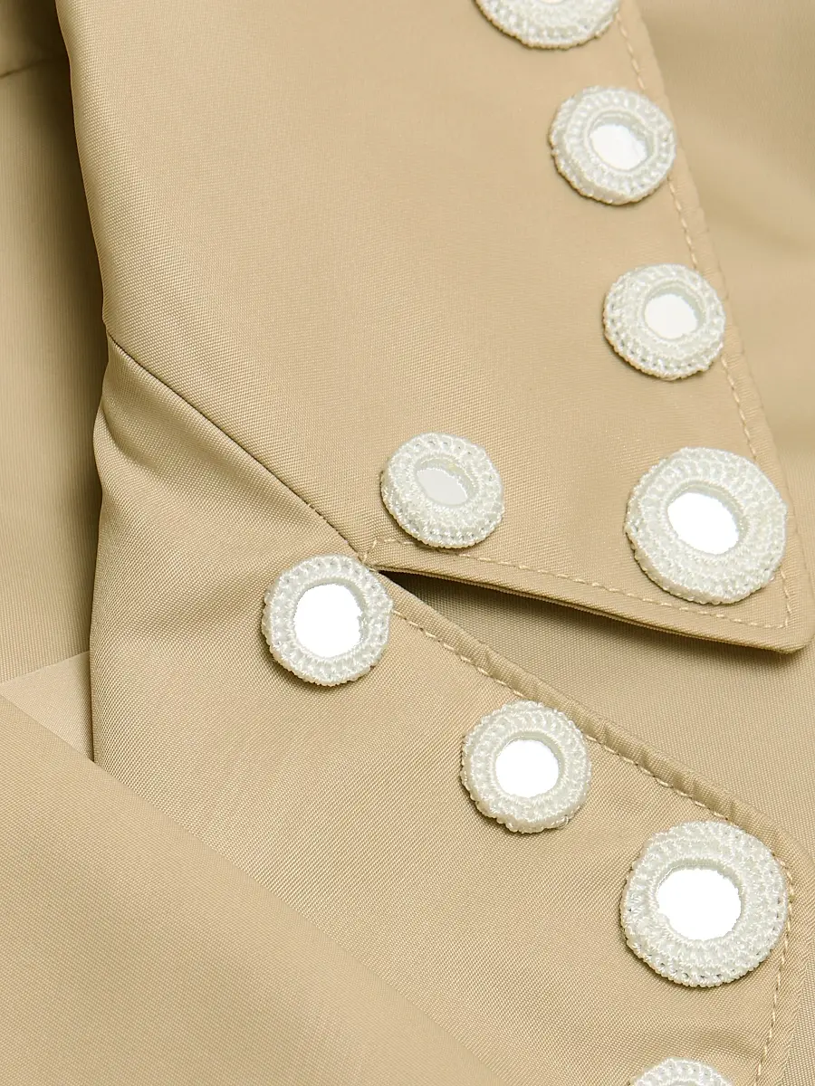 Cinq à Sept Women's Yates Crochet Mirrors Crop Trench Jacket - Khaki | Thumbnail 7 Cinq à Sept Women's Yates Crochet Mirrors Crop Trench Jacket - Khaki | Thumbnail 7