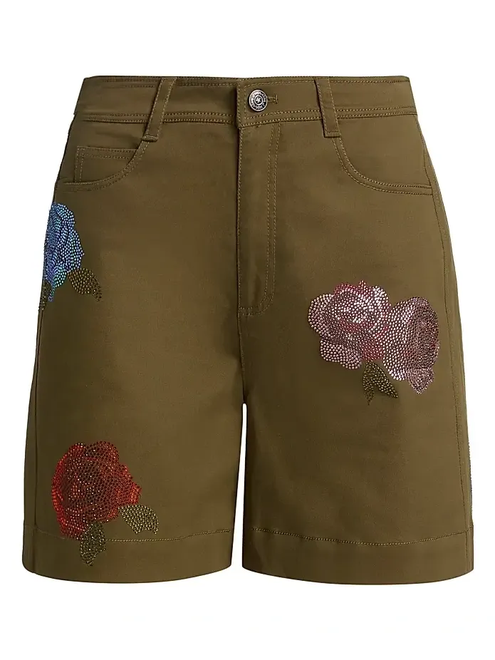 Women's Betsy Heatset Roses Bermuda Shorts Women's Betsy Heatset Roses Bermuda Shorts