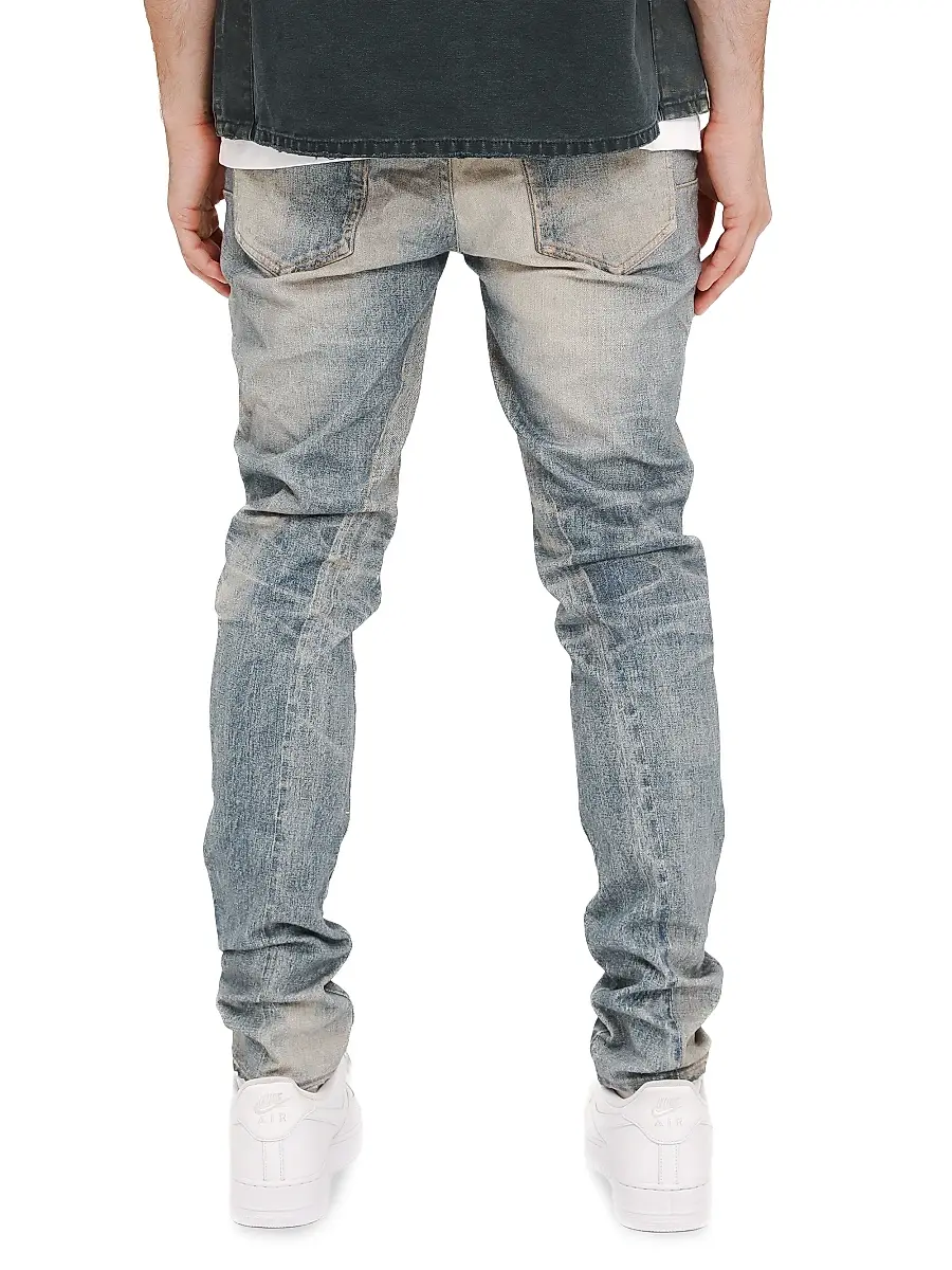Purple Brand Men's Embellished Distressed Denim Skinny Jeans | Thumbnail 2 Purple Brand Men's Embellished Distressed Denim Skinny Jeans | Thumbnail 2