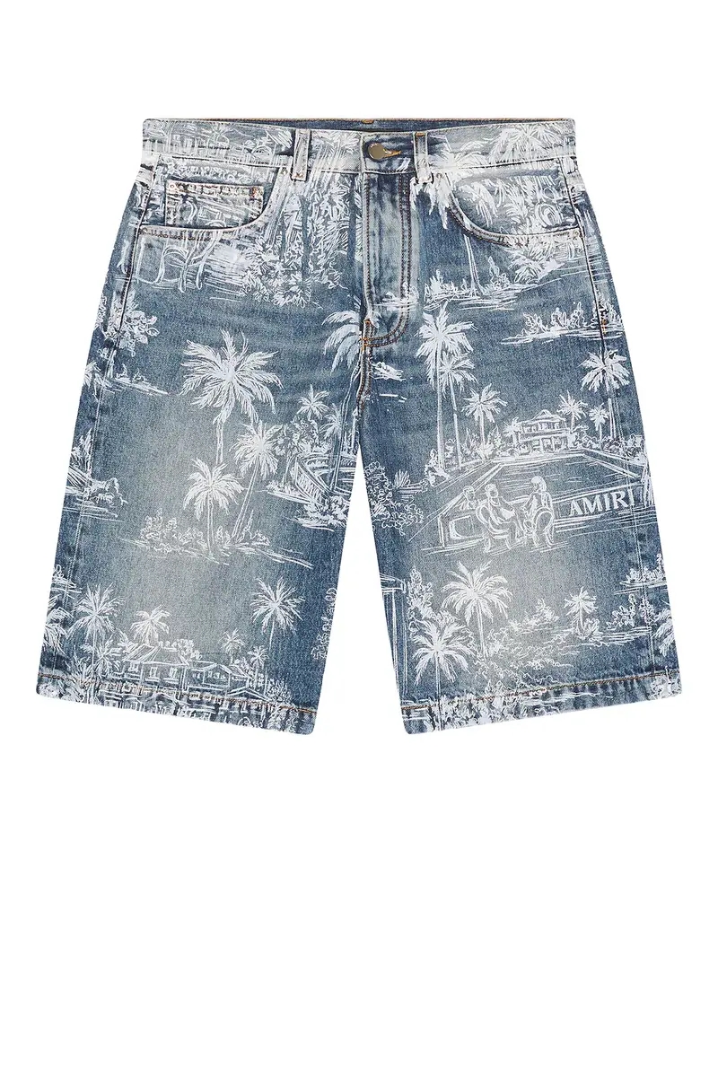 AMIRI Chateau Palms Denim Short | Thumbnail 4