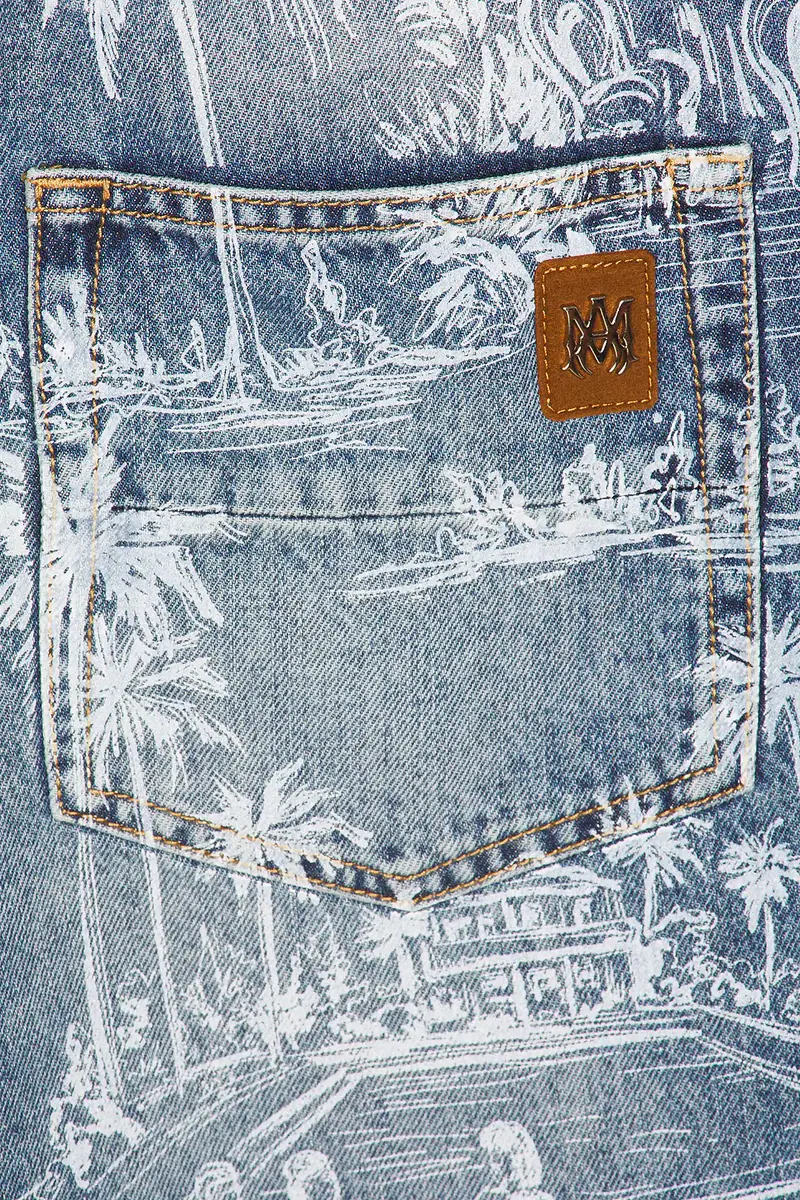 AMIRI Chateau Palms Denim Short | Thumbnail 5