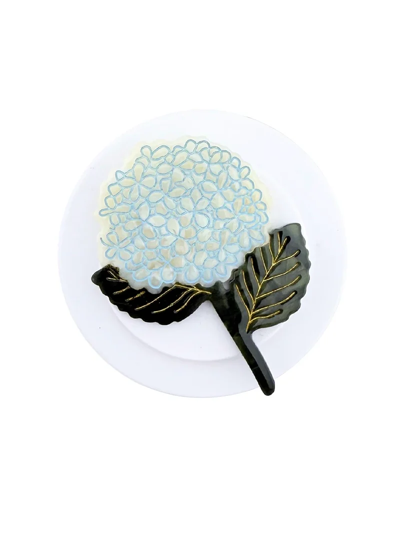 Solar Eclipse Hand-Painted Hydrangea Grip Charm