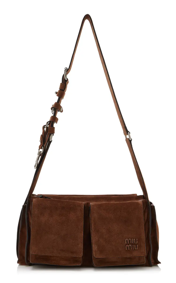 Miu Miu Utilitaire Suede Shoulder Bag | Thumbnail 6 Miu Miu Utilitaire Suede Shoulder Bag | Thumbnail 6