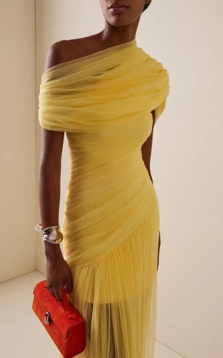 DE LA VALI Exclusive Himalia Gathered Tulle Maxi Dress | Thumbnail 3 DE LA VALI Exclusive Himalia Gathered Tulle Maxi Dress | Thumbnail 3