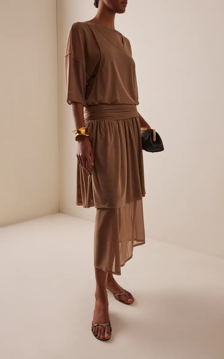 Lemaire Double-Layer Mesh Midi Dress | Thumbnail 3 Lemaire Double-Layer Mesh Midi Dress | Thumbnail 3