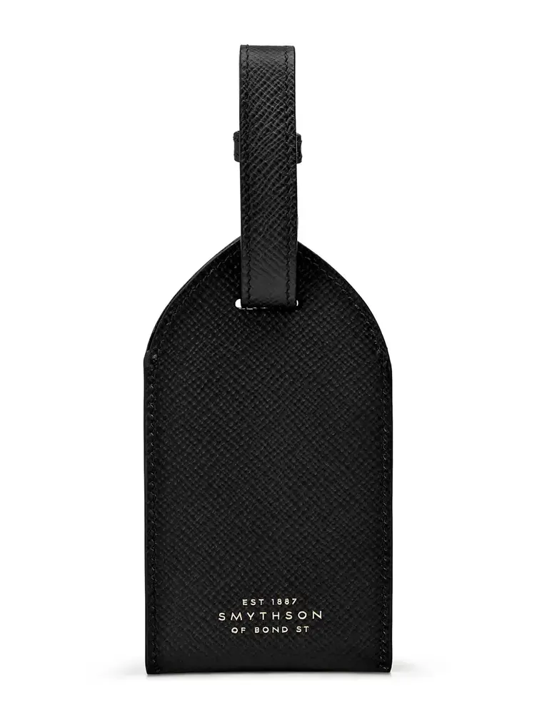 Smythson Panama Leather Luggage Tag