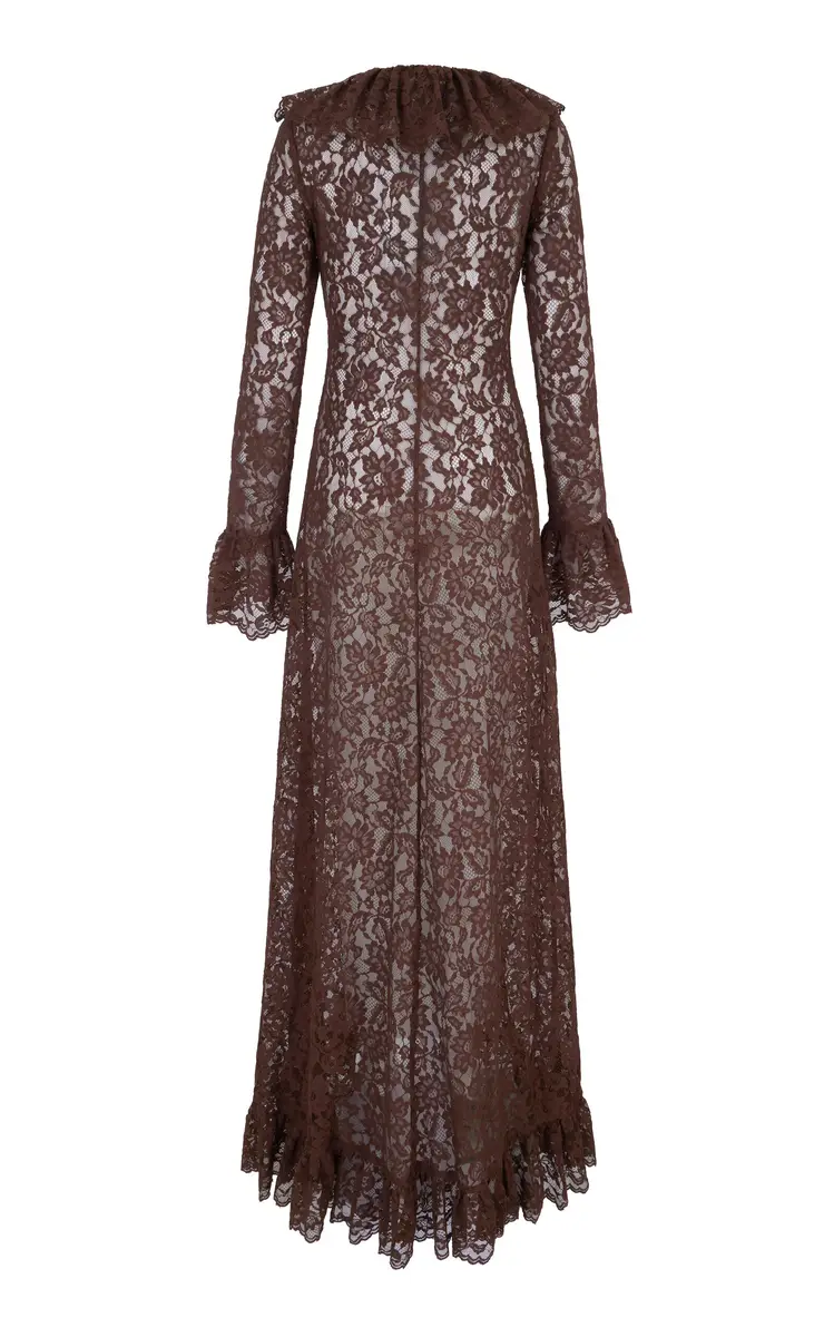 DE LA VALI Clementina Ruffled Lace Maxi Dress | Thumbnail 6 DE LA VALI Clementina Ruffled Lace Maxi Dress | Thumbnail 6
