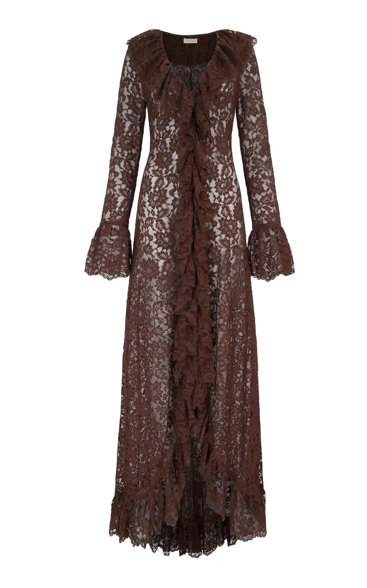 DE LA VALI Clementina Ruffled Lace Maxi Dress | Image 1 DE LA VALI Clementina Ruffled Lace Maxi Dress | Image 1