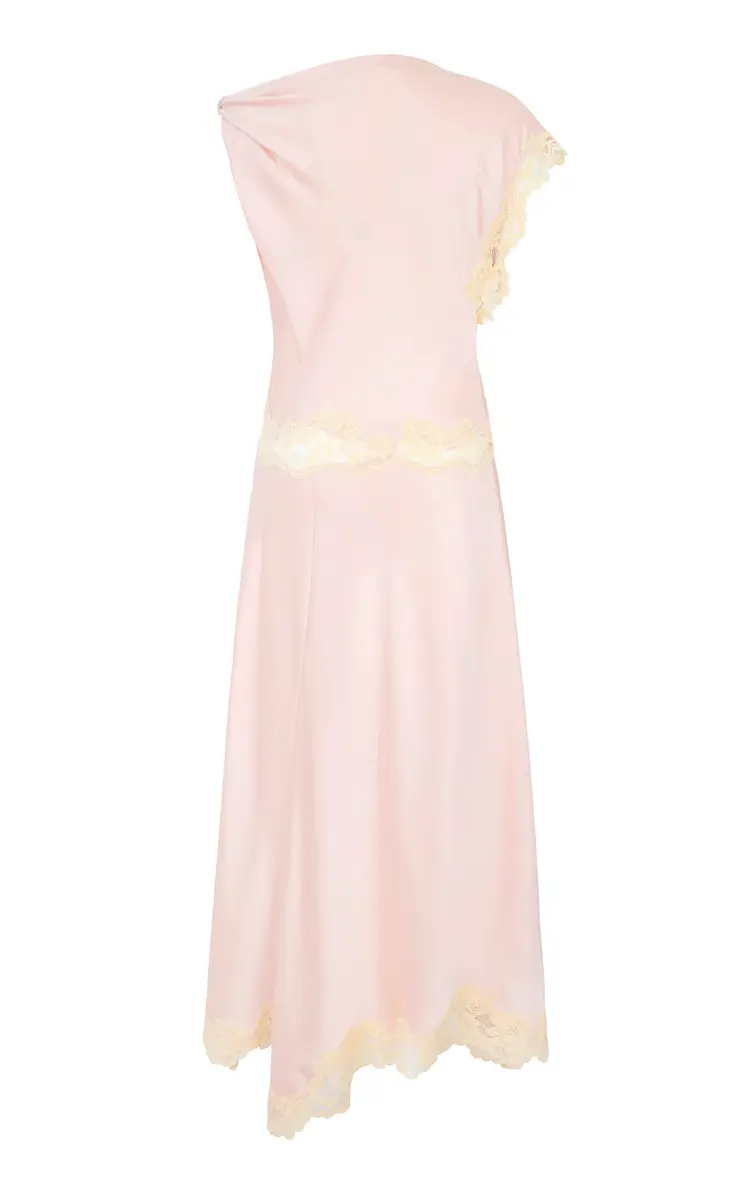 DE LA VALI Exclusive Adriana Lace-Trimmed Satin Midi Dress | Thumbnail 5 DE LA VALI Exclusive Adriana Lace-Trimmed Satin Midi Dress | Thumbnail 5