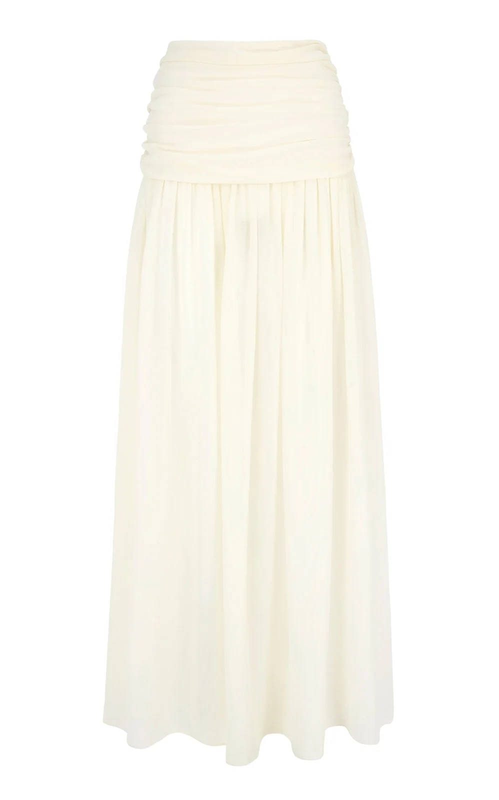 Agapito Ruched Crepe Maxi Skirt Agapito Ruched Crepe Maxi Skirt