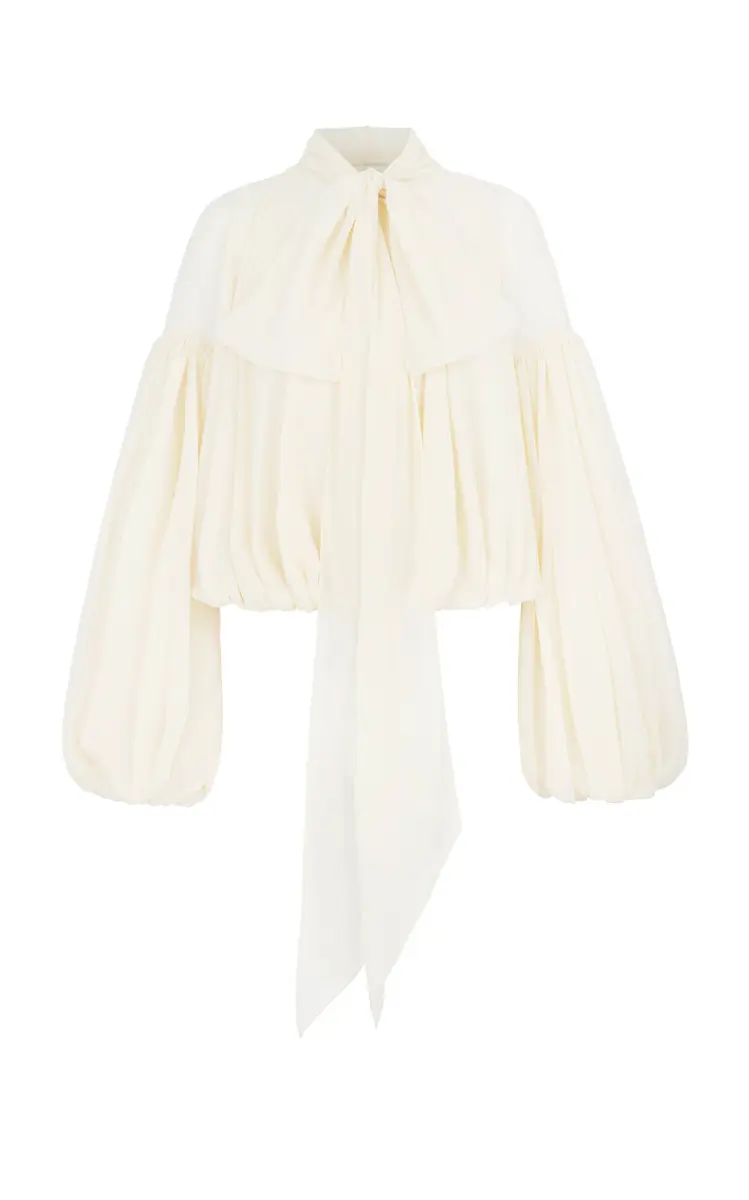 DE LA VALI Solana Crepe Tie-Neck Top | Thumbnail 6 DE LA VALI Solana Crepe Tie-Neck Top | Thumbnail 6