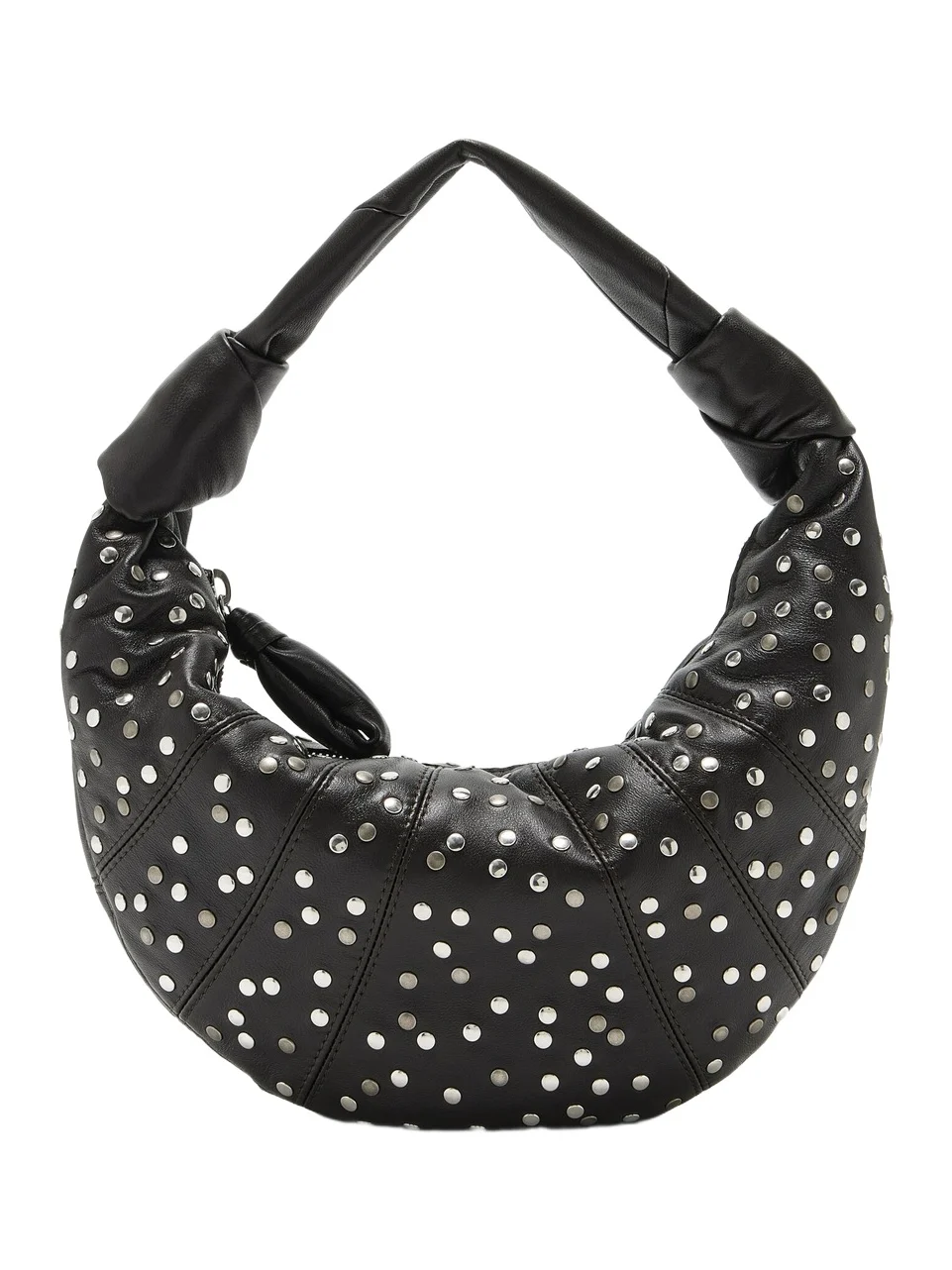 Mini Fortune Croissant Studded Leather Hobo Bag Mini Fortune Croissant Studded Leather Hobo Bag