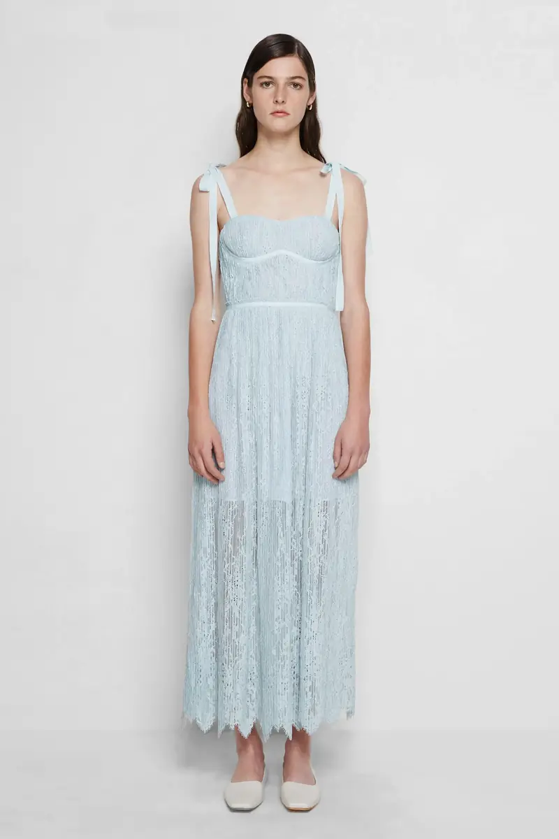 Simkhai Bonnie Silk Lace Plisse Dress | Thumbnail 5